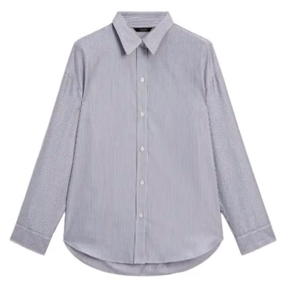 NWT MASSIMO DUTTI Striped Oxford Shirt